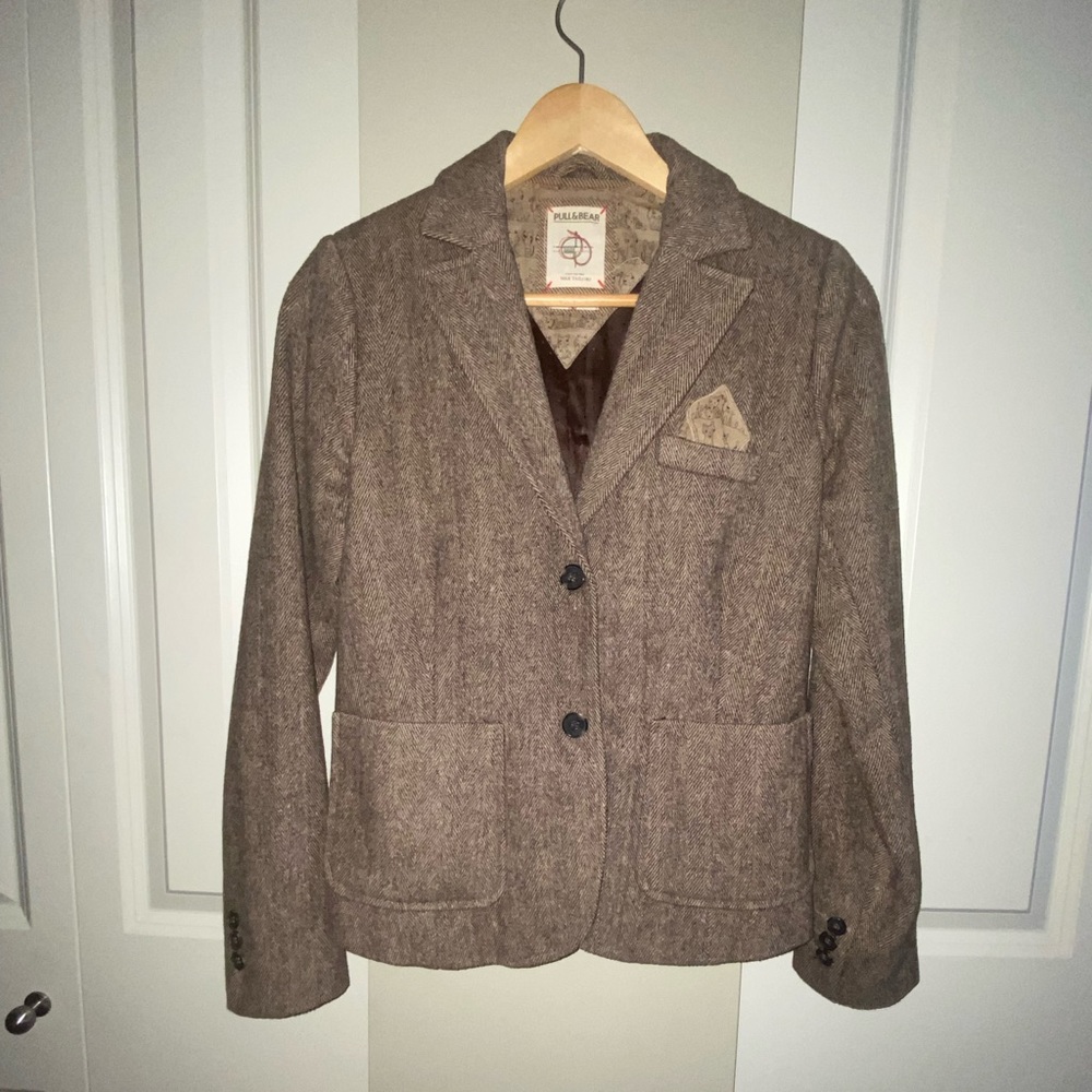 Pull & Bear Tweed Blazer